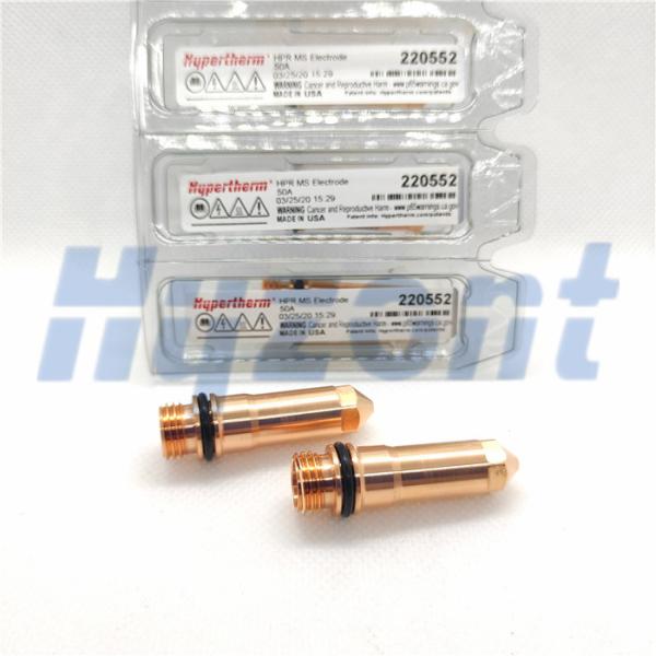 Materiais de consumo de aço suaves do plasma do elétrodo de Hypertherm 220552