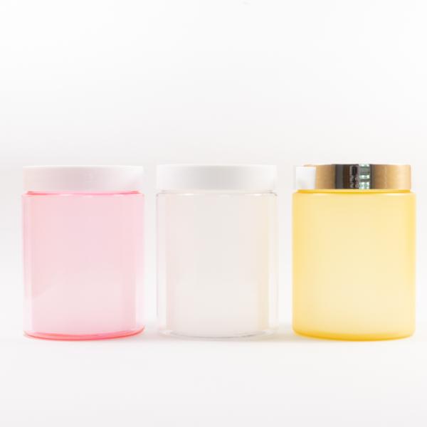 Подгонянный стены Doube рта дизайна 60ml 150ml 200ml 300ml цвета опарник широкой пластиковый с алюминиевыми крышками