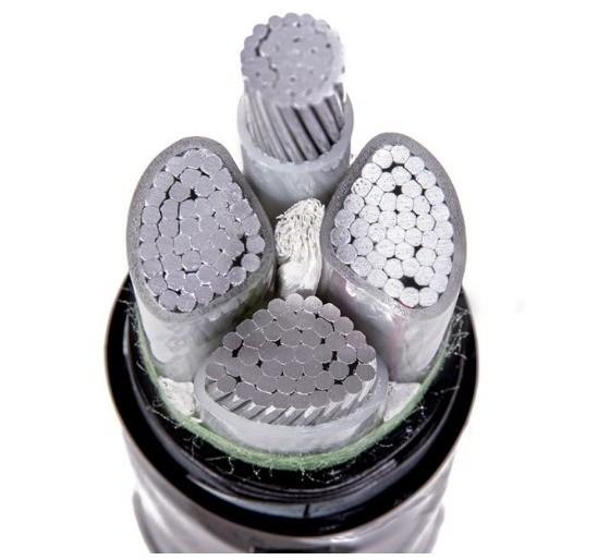 Cable de alimentação do núcleo do condutor de alumínio revestido de PVC para instalação subterrânea suave