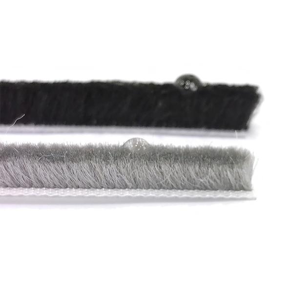 100%PP Material and Black Grey Colors Wool Pile Weather Strip for Protection Against Weather Elements