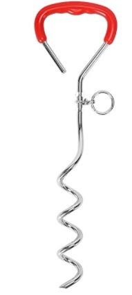 8 mm de diamètre imperméable à l'eau pivotante chien attacher le piquet jusqu'à 120 lbs 40cm 45cm