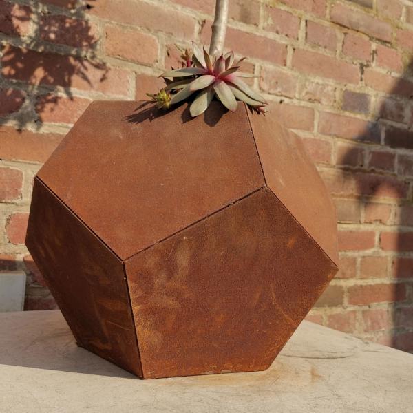 Laser Cut Corten Steel Planter Garden Outdoor Flower Pot