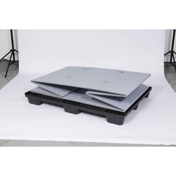Collapsible Pallet Box for Car Parts Packaging Grey or Blue Colour Options Recyclable