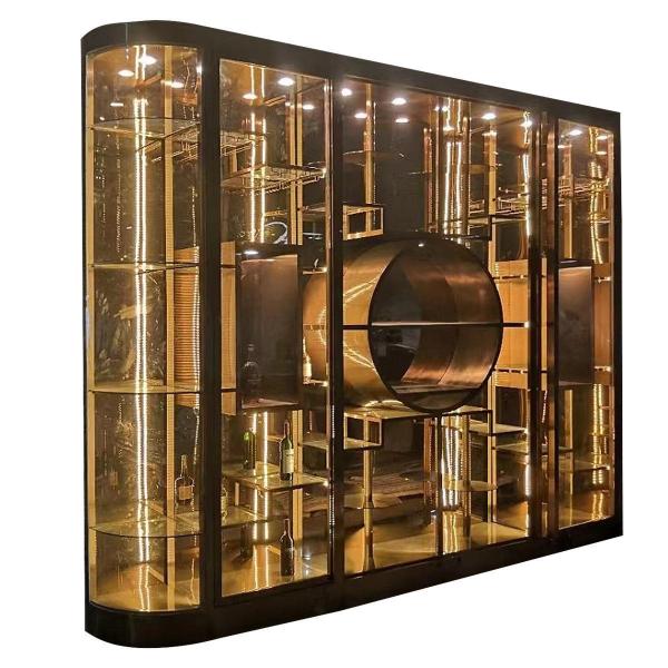 Modern Custom Wine Cabinet Adjustable Temp Electric Wine Cellar Cabinet