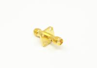 4 Hole Flange Mount SMA Female para Female Adaptador RF / Adaptador de Antena RF Revestido de Ouro