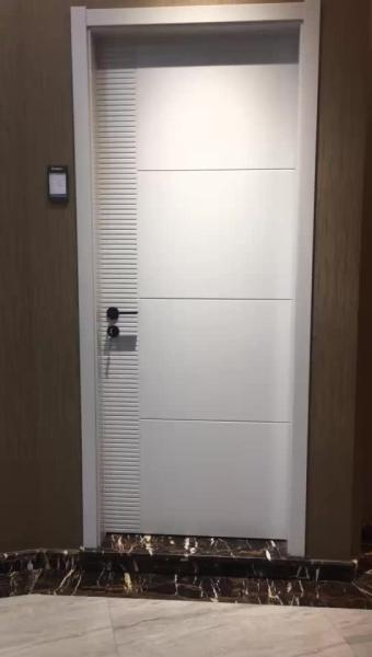 BS Standard 1 Hour Fire Rated Wood Door 6 Layer Painting 90cm Width