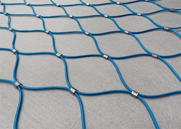 304 316 Webnet Stainless Steel Rope Mesh Colored PVC Plastic Coated 1.2 Mm