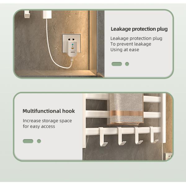 Three-layer Modern Design Steel Bathroom Heated Towel Warmer Rail Electric 1000 400