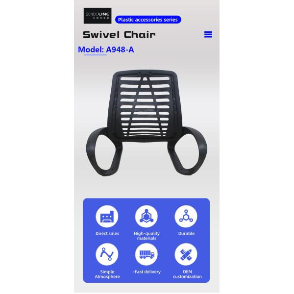 Plastic Office Chair Backrest Accessories For Office Chair Swivel Chair