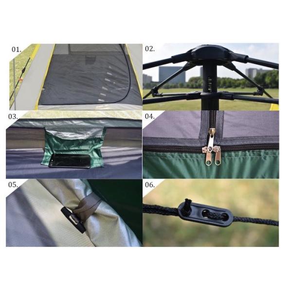 Внешний 205*205*135 см Зеленый PU2000MM 210T Полиэстер водостойкий автоматический кемпинг