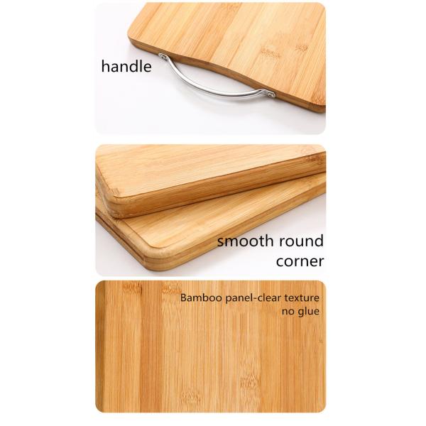 Оливка акации кухни разделочная доска 14 x 11 дюйма бамбуковая с ручкой