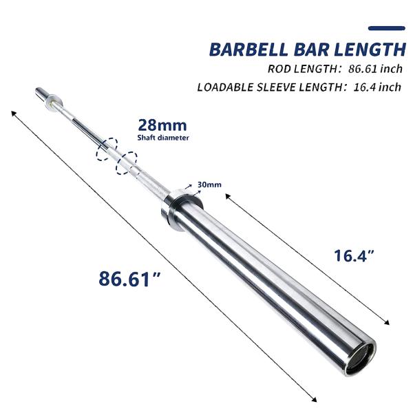 Factory Price Hard Chrome Sleeve 7ft Olympic Barbell Weight For 2