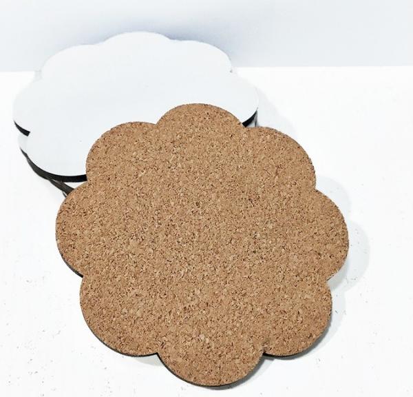 105*105mm Wavy Edge Flower shape Blank Sublimation Ccoasters Hotel And Restaurant Cup Mat