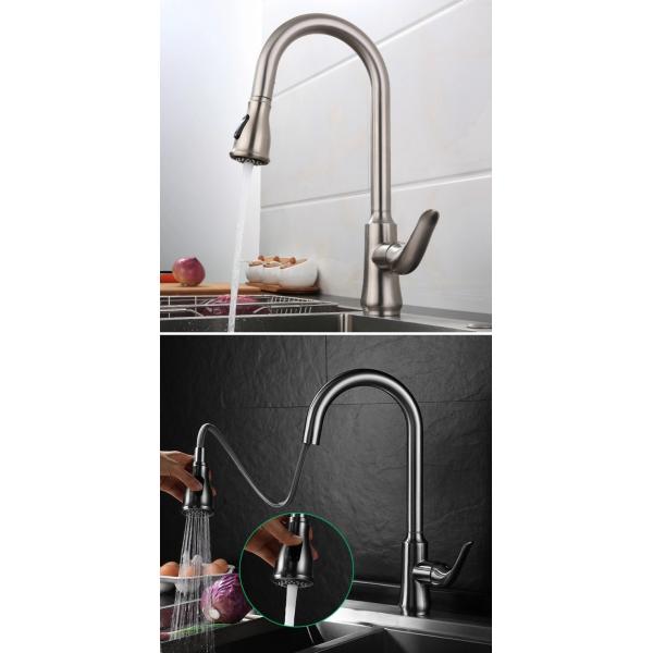 Thick Stainless Steel Kitchen Mixer Tap With Pull Out Spray