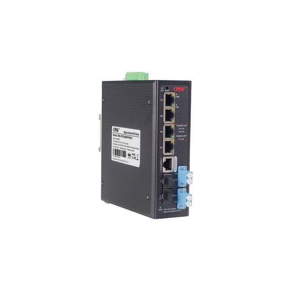 6 Port Gigabit Industrial PoE Switch With Bypass Function L2+ Network Management