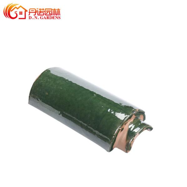 Handmade Sculpture Chinese Glazed Roof Tiles House Roofing Building Materials Green