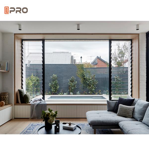 Outdoor Security Aluminium Glass Louver Windows Air Ventilation