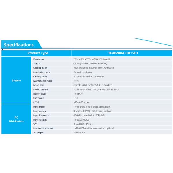 200A Huawei Outdoor Power System TP48200A-HD15B1 Outdoor Power Cabinet