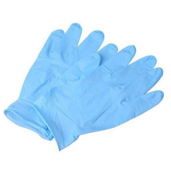 Medium Size Blue Full Fingered Disposable Exam Gloves