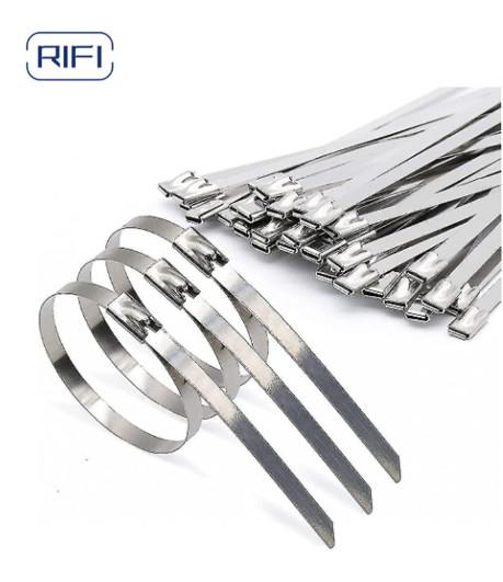 4.6*200mm Stainless Steel Cable Ties black or silver 304 Metal Cable Tie