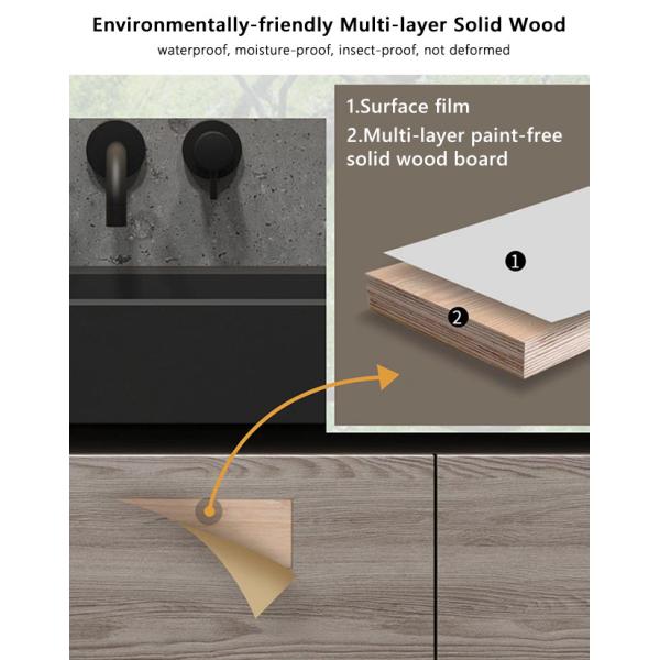 Блоки тщеты Ванная комната переклейки, шкаф тщеты Countertop шифера плавая