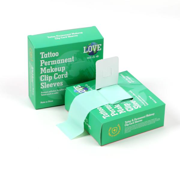 Biodegradable Tattoo Clip Cord Sleeves Green Tattoo Clip Cord Cover