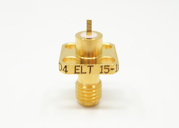 L'or aérospatial de 4 trous a plaqué le mini connecteur de 30GHz SMA rf