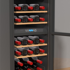 Wine Cooler Refrigerator Freestanding Wine Cellar Temperature Control Freestanding Mini Fridge Matte Black Refrigerator Wine Cooler Refrigerator Electric Wine Chiller Wine Fridge Cabinet Wine Bottle