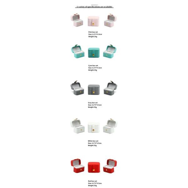 Leather Jewelry Case Portable Mini Travel Organizer for Ring Earring Necklace Storage