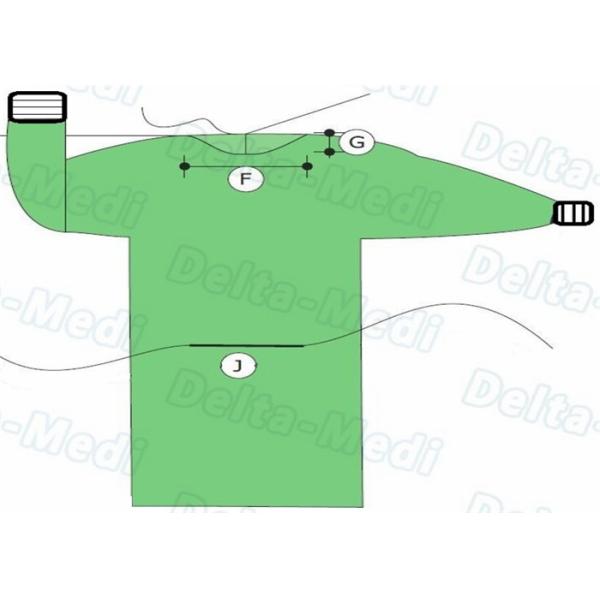 Мантия изоляции Нонвовен зеленого цвета огнеупорная устранимая, мантия экзамена