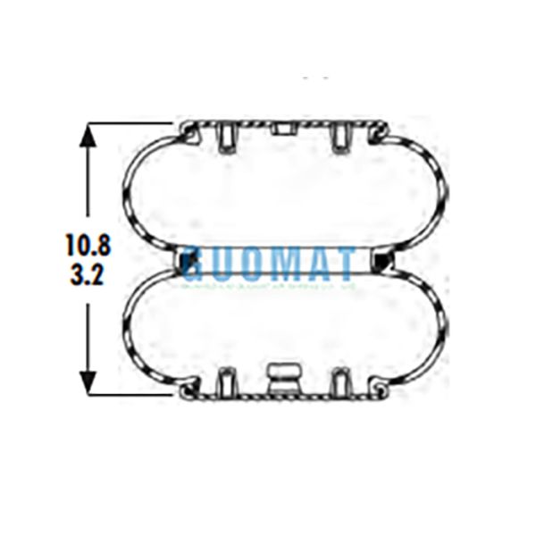 2B9-200 Goodyear Replacement Air Spring FD 200-19 320 Contitech RV Air Suspension
