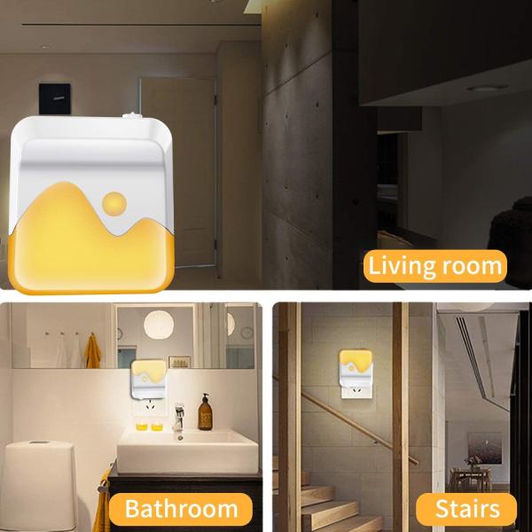 Dimmable Warm White Night Lights Amber Night Light with Auto Dusk to Dawn Sensor