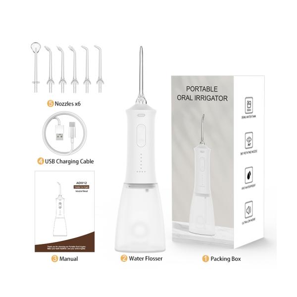 2000mAh Portable Cordless Rechargeable electric dental oral irrigator with 4 modes 350ml big tank