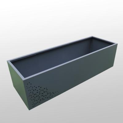 Potenciômetros de flor galvanizados de L1500xW400xH450mm grandes para o quintal