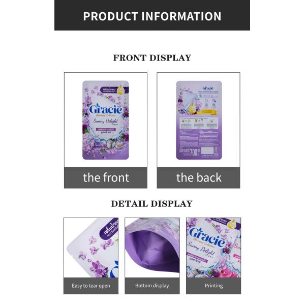 Пластмассовый стойко запечатанный стиральный порошок Детергентная упаковка Стиральная посуда Детергентная упаковка для чистки