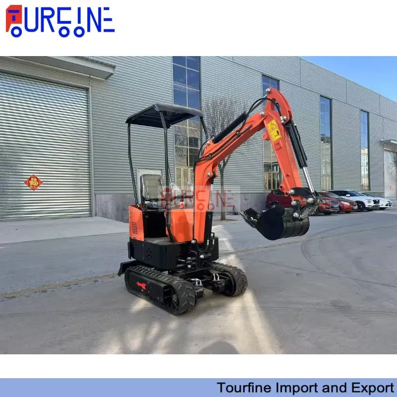 1 Ton 0.017cbm Mini Excavator Machine with Retractable Tracks for Construction