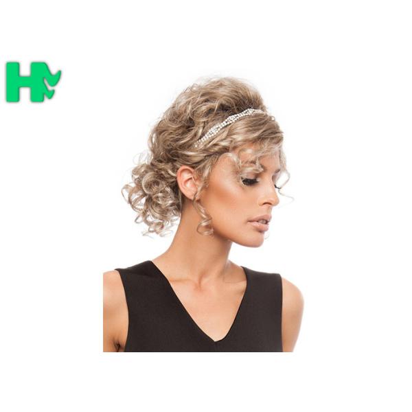 Cheap European Amerian Styles Brown Short Curly Synthetic Hair Wig
