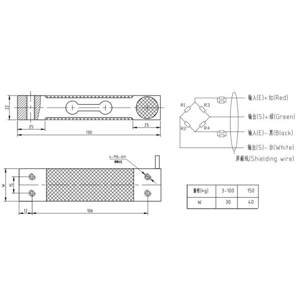 Масштаб платформы 10 сопротивляющейся ячейки загрузки тензометрического датчика коррозионностойкий электронный - 40kg