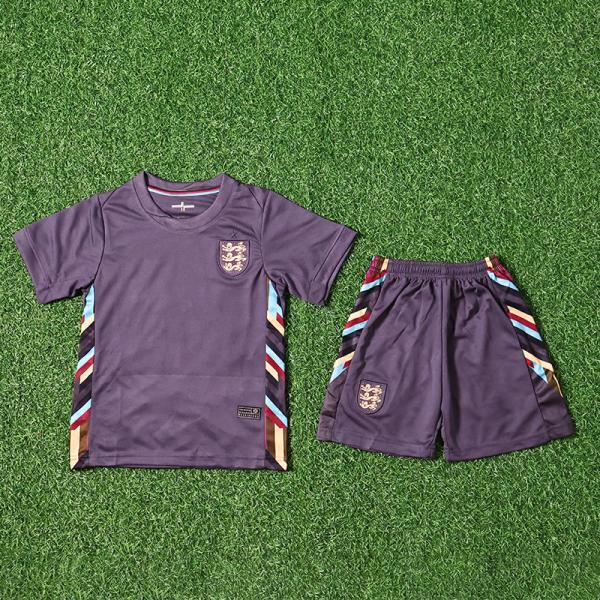 2024 England Children Away Football Jerseys Customized Group Uniforms Printing Service