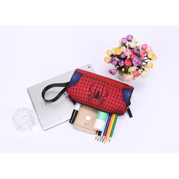 Custom Batman Logo Zipper Pencil Pouch , Canvas Travel Gift Makeup Pencil Holder