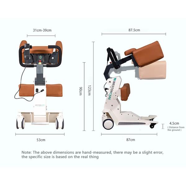 Chaise d'infirmière pliante multifonctionnelle avec hauteur et accoudoirs réglables