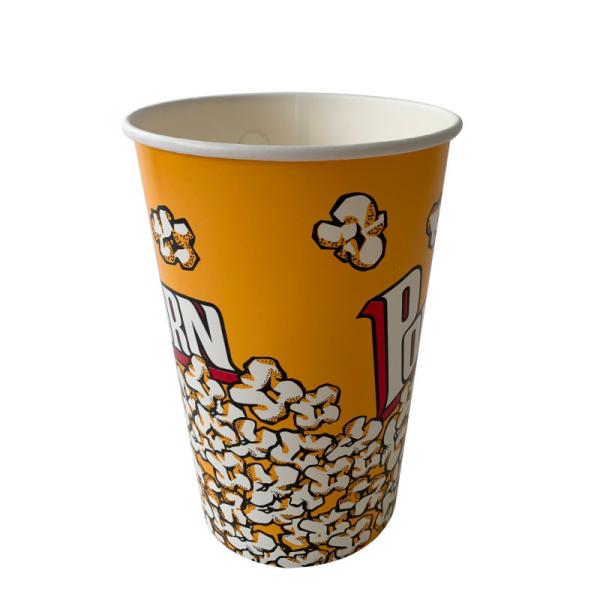 46 Oz Cinema Disposable Popcorn Cup Food Grade PE Coating Lightweight