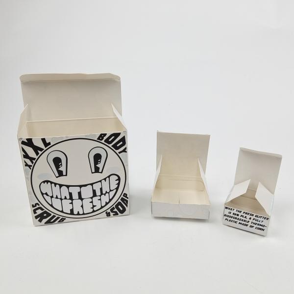 Custom Glossy UV Matt Film White Cardboard Paper Box 400g For Cosmetic Sample Argan Oil