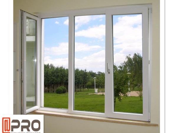 Tempered Glass Aluminum Casement Windows With Mosquito Net / Modern Architectural Windows modern casement windows