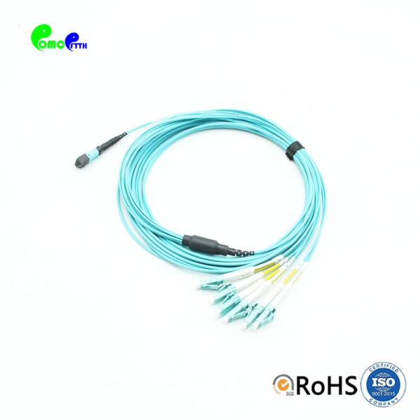 3ft MTP Optical Fiber Jumper OM3 MM Multimode Breakout Patch Cable