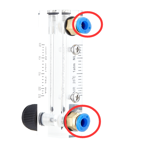 Water and Air Flowmeter 1/4 inch to 1 inch LZM Series Acrylic Panel with ± 4% Accuracy