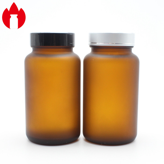 медицинская широкая бутылка матированного стекла рта 300ml заморозила янтарные бутылки