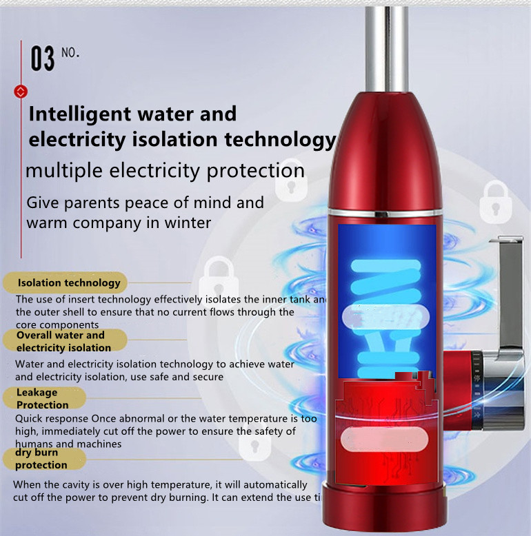 Faucet нагревателя воды LVD 220V электрический, Faucet кухни IPX4 с дисплеем температуры