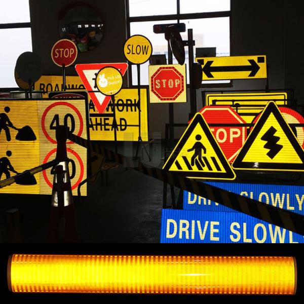 10 Years HIP Acrylic Printable Micro Prismatic Reflective Vinyl For Traffic Signs