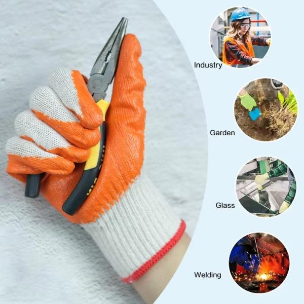 Оптовая цена Пахта Латексные перчатки промышленные защитные перчатки для рук Рабочая безопасность перчатки для строительства